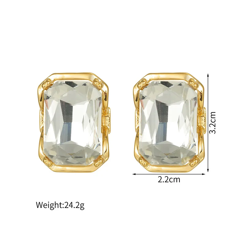 EILIECK Trendiges Funkelndes Kristall-Schmuckset mit Halskette, Ohrringen und Ring für Damen, Edelstahl, Goldfarben, Wasserdicht, Geschenkset – Detail 8