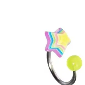 

Colorful Star Annular Ear Bone Nail Stainless Steel Cute Love Heart Cross Earrings For Women Body Puncture Accessories