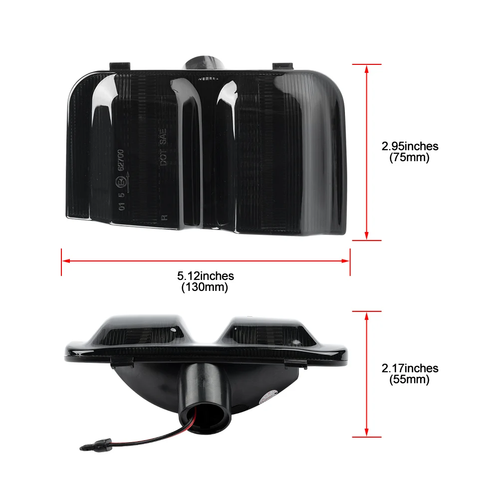 Pair Smoked LED Rearview Side Mirror Dynamic Turn Signal Lights For Fiat Ducato III Citroen Jumper Reply Peugeot Boxer Movano C