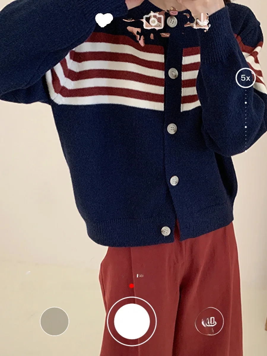 

Цветной блуз в полоску, круглый Ne Basic Sle, свободный цветной вязаный свитер, кардиган, женский модный осенне-зимний длинный све