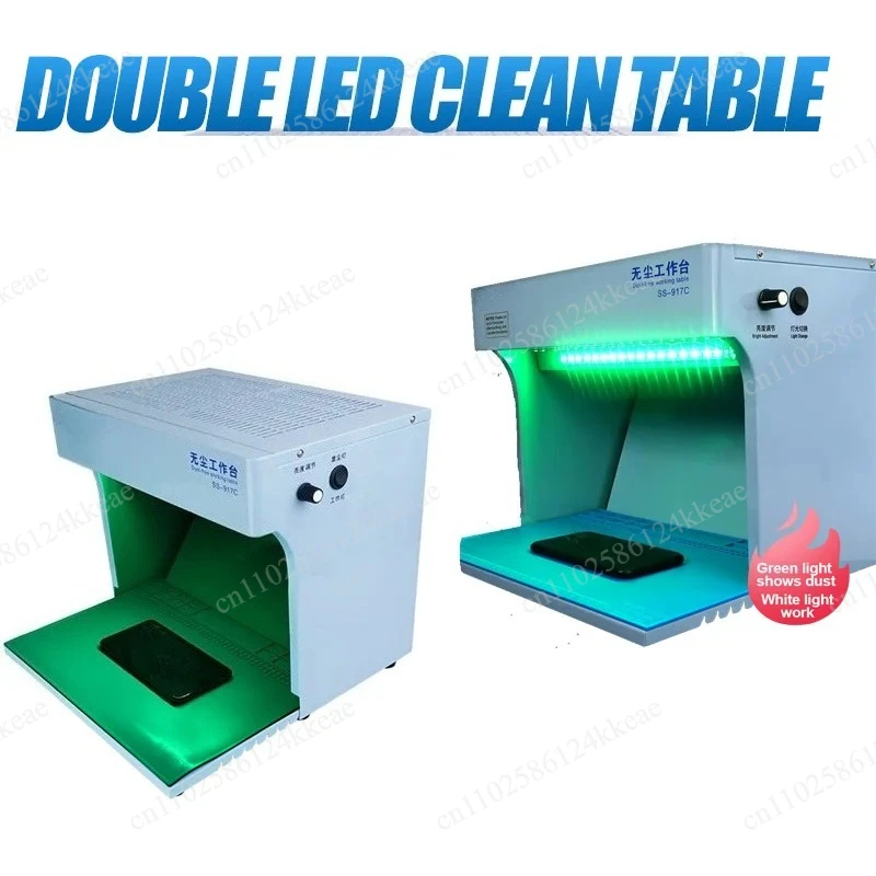 SS-917C Dust Free Working Room Double LED Light Clean Workbenches Mobile Phone Repair Filter Purification Operation Room