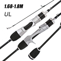Small Bait Finesse System UL Spinning Casting Fishing Rod Carbon Fiber Ultralight 2 Pieces 1.68-1.8m 1-8g For Trout Fishing Rod
