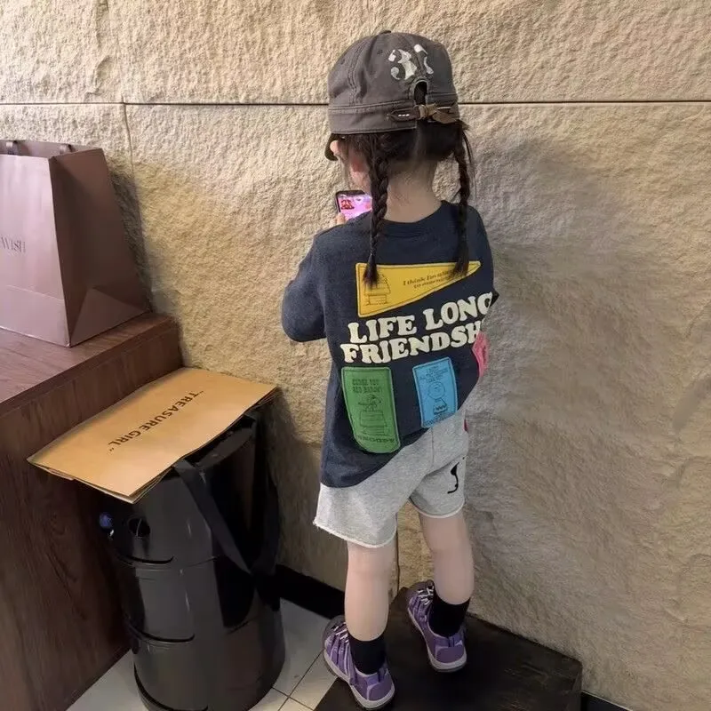 New Summer Kids Shorts Girls Boys Board Shorts Coloful Printed 100%Cotton Vintage Fashion Hiphop Hysteric Mini Vocation Outfit