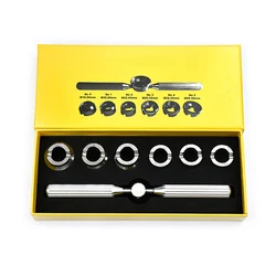 Watch Back Case Cover Opener Remover Set Watch Wrench with 6 Dies Part Watch Repairing Tools Kits Accessories Watchmaker Tool