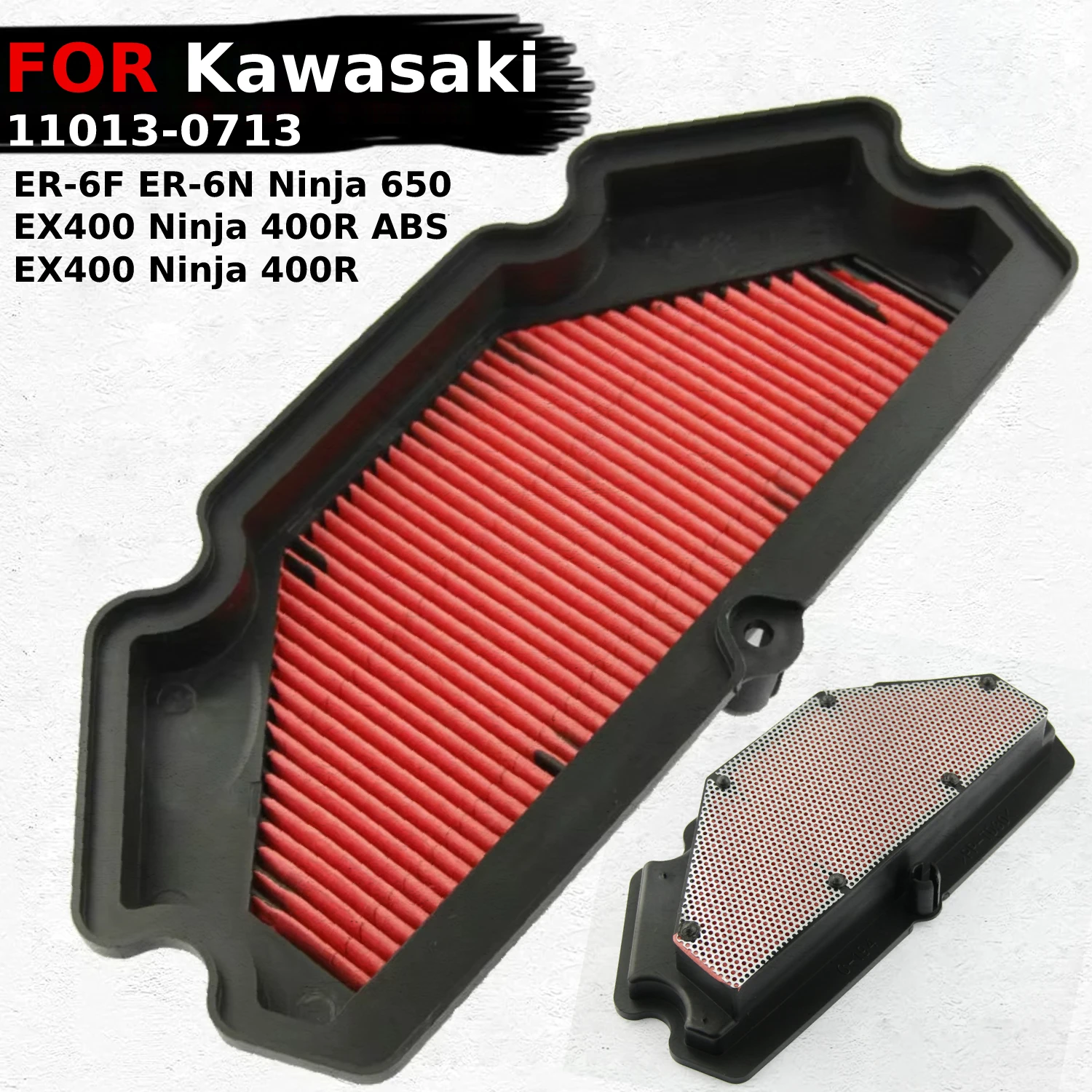 

Motorcycle Air Filter Intake Cleaner For Kawasaki ER-6F ER-6N ER6F Ninja 650 2012-2016 EX400 Ninja 400R ABS 2014-2017 11013-0713