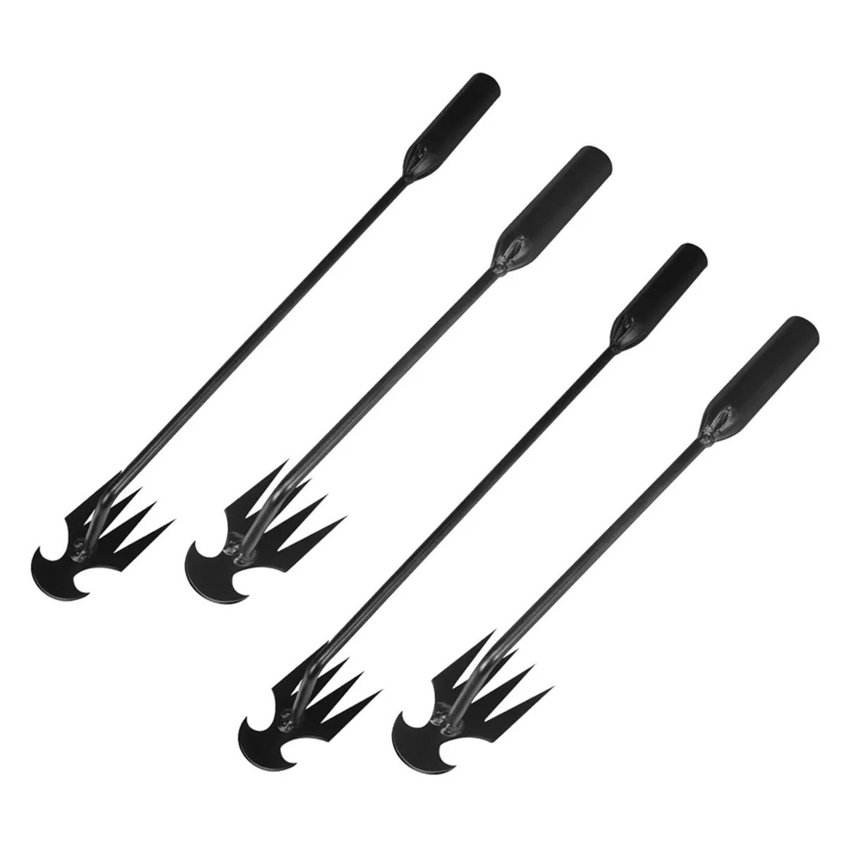 4PCS Weeder Garden Weeding Tool Root Weeding Tool 4-Tooth Gardening Hand Tool Manual Weeding Tool Weeding Excavator