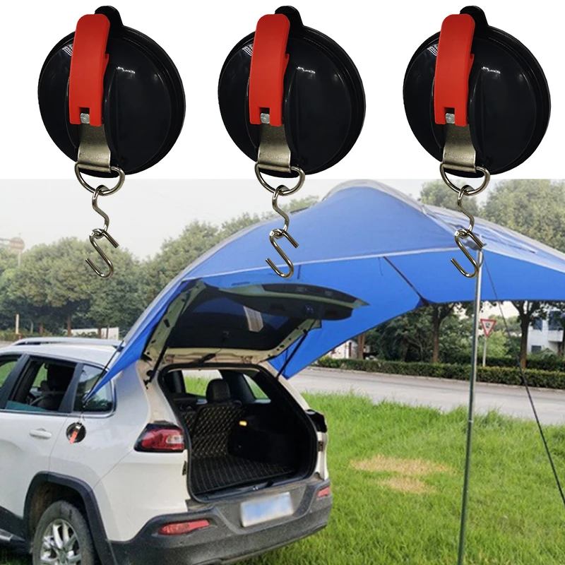 Vacuum Suction Cup Anchor with Fixed Hook Suction Cup Hook for Heavy-Duty Car Watch Strap Suitable for Car Bathroom