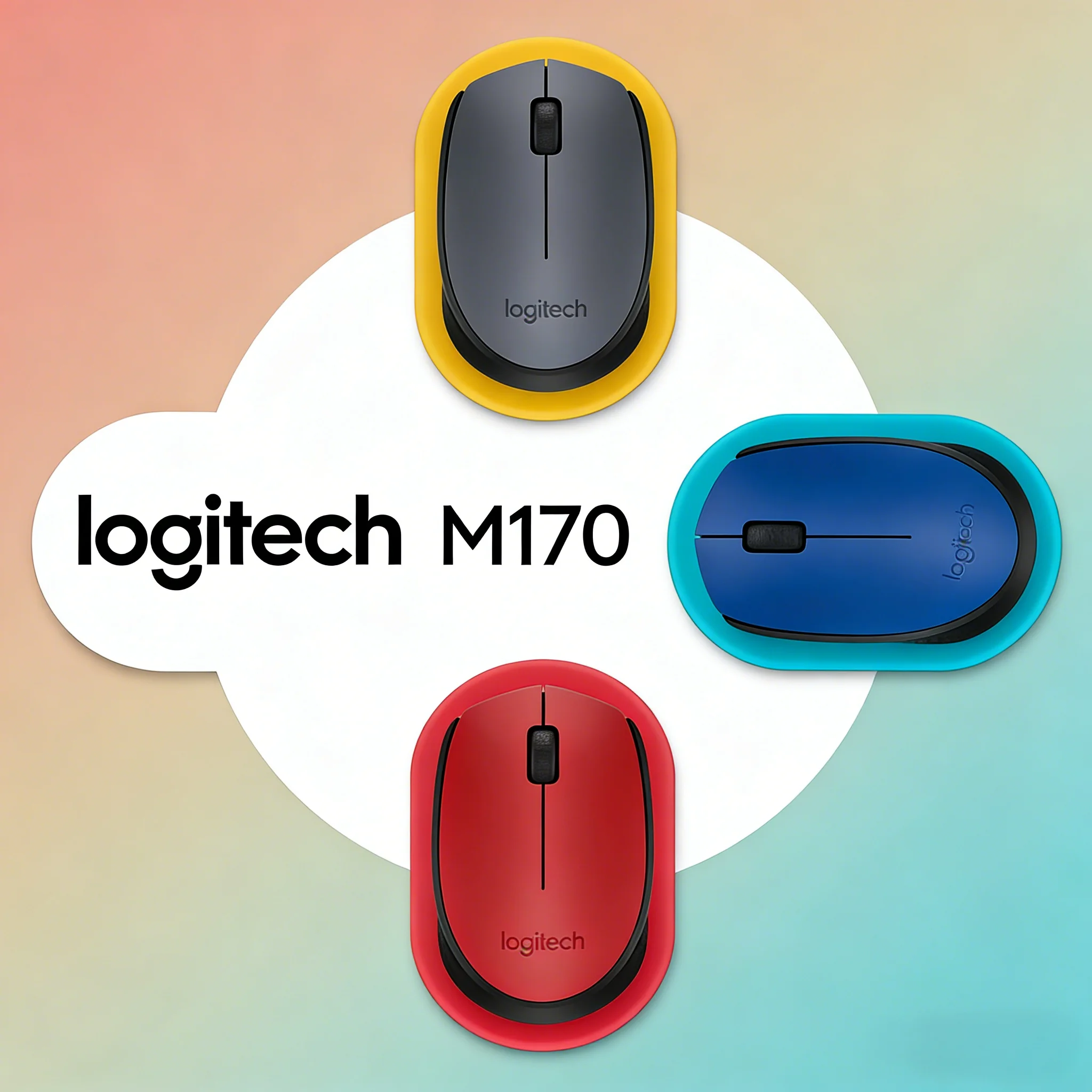 

Logitech M170 Silent Wireless Mouse, 1000DPI High-Precision, 12M Clicks Durable, Long Battery Life, Lightweight Ergonomic