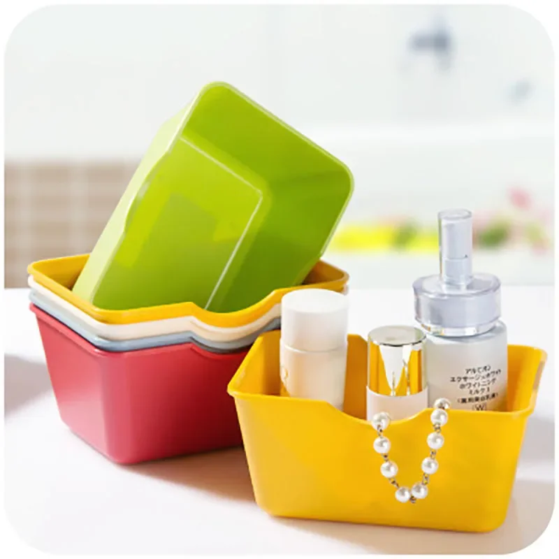 

1 шт., мини-настольный ящик для хранения, держатель для канцелярских принадлежностей, ПП, прямоугольный органайзер для закусок, хранение мелочей, товары для дома, школы, офиса