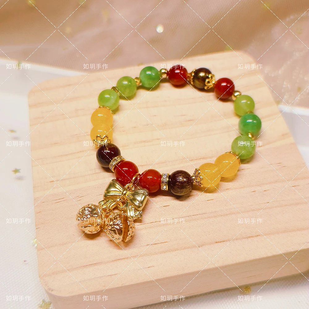 Anime Genshin Impact Yaoyao Cosplay Fine Jewelry Decoration Cartoon A String of Beads Accessories Bracelet Xmas Birthday Gift