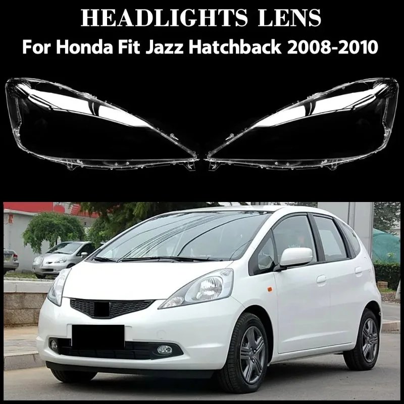 Car Front Headlight Cover For Honda Fit Hatchback 2008 2009 2010 for Honda Jazz Transparent Plexiglass Lampshade Headlamp Shell view 6