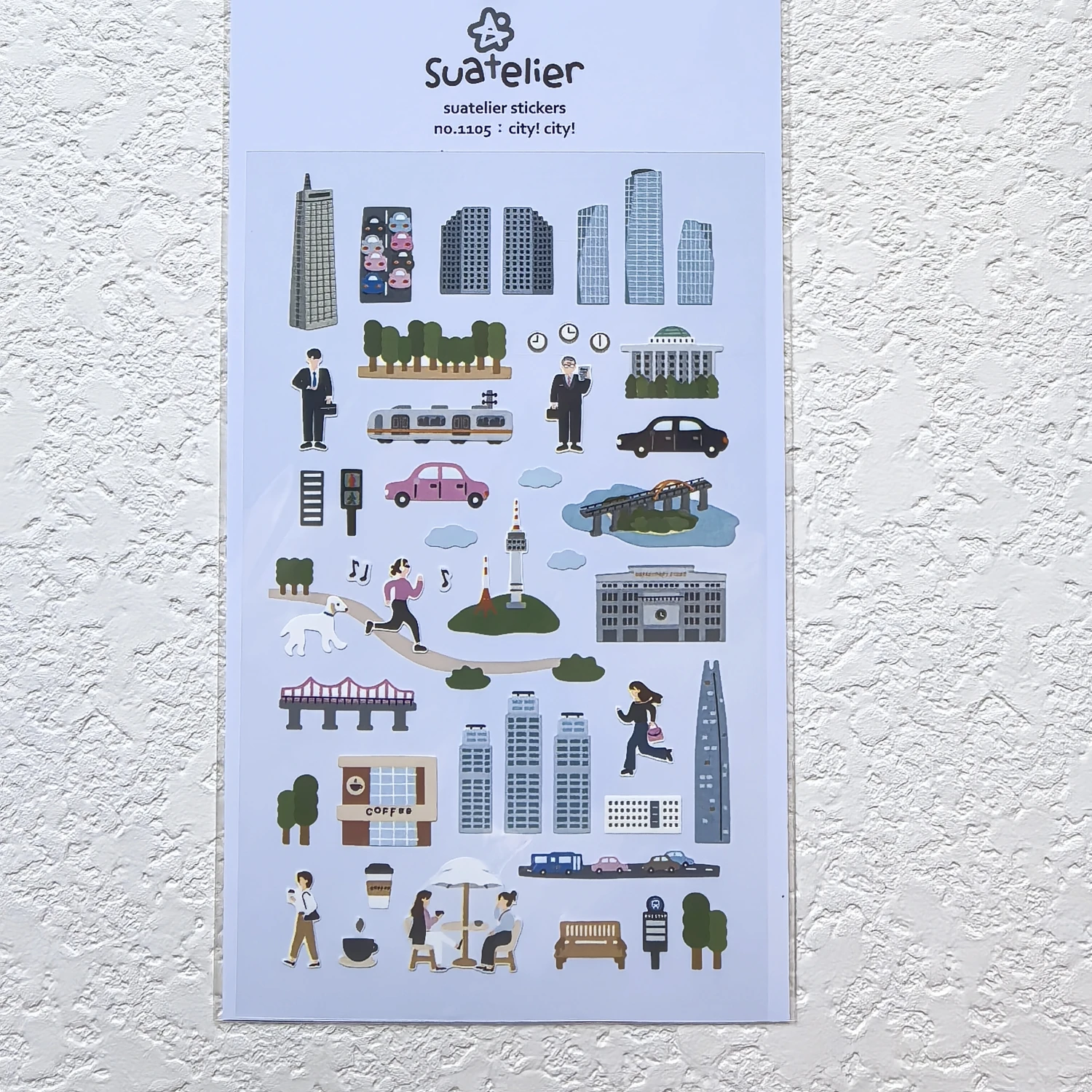Korean Import Suatelier City Travel Exercise Stickers Scrapbooking DIY Journal Stickers Stationery Decor School Office Supplies
