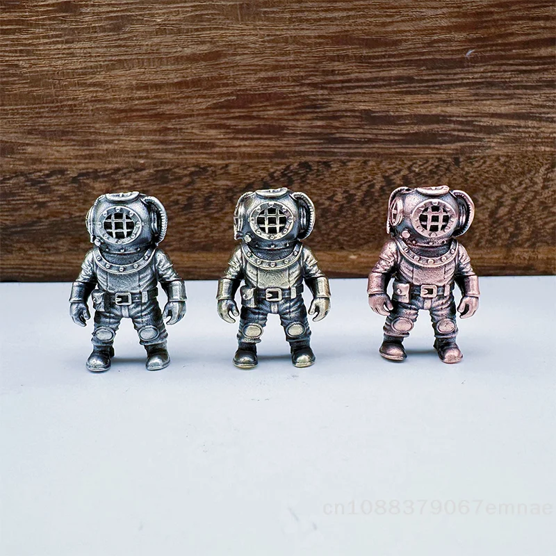 [ZYAS]Diver Figurine Brass Knife Beads EDC DIY  Woven Bracelets Lanyard Pendants Accessories Outdoor Tool Hangings Charms Gift view 2