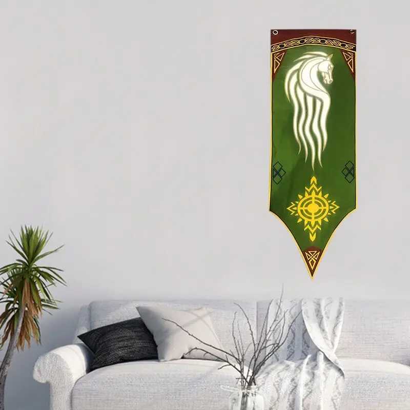 Lord Ring Rohan Designer Banner Flag Wall Hanging KTV School Bar Home School Cosplay Party Decoration Gift Backdrop Pennant Flag