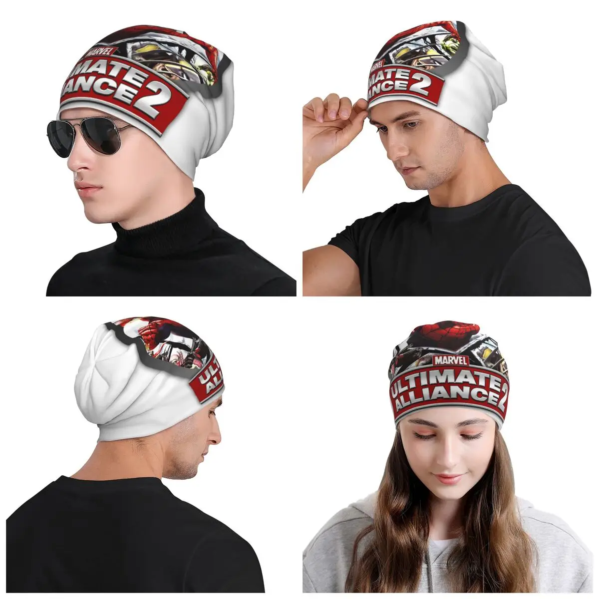 خارقة الرجل العنكبوت الكرتون Skullies Beanies قبعات الهيب هوب شتاء دافئ الرجال النساء محبوك قبعة الكبار للجنسين بونيه القبعات