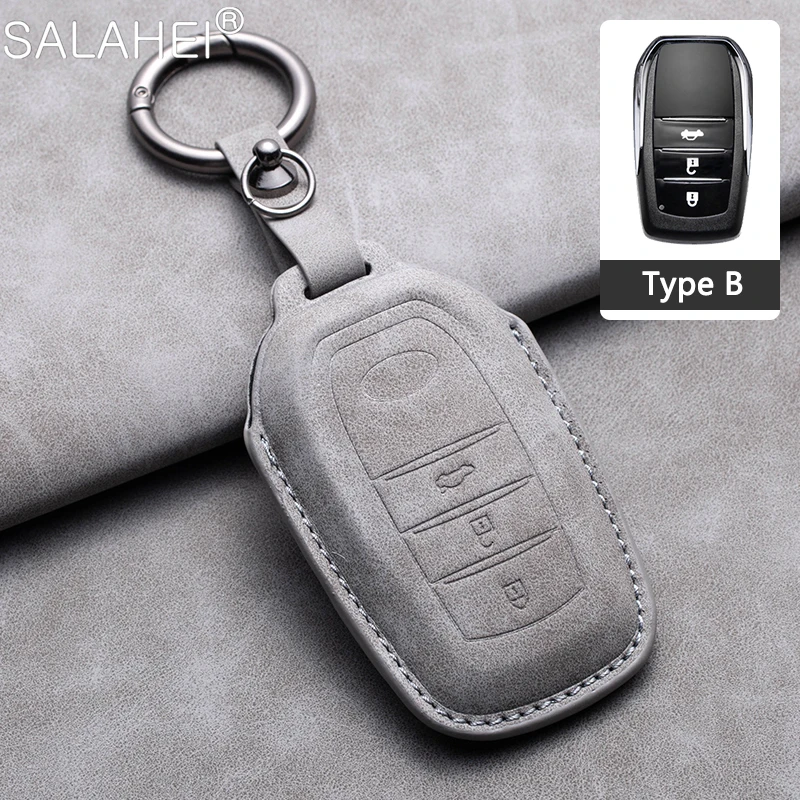 

Car Key Cover Case Holder Fob For Toyota CHR Hilux Fortuner Land Cruiser 200 Camry Corolla Crown RAV4 Highland Prado Yaris Aygo