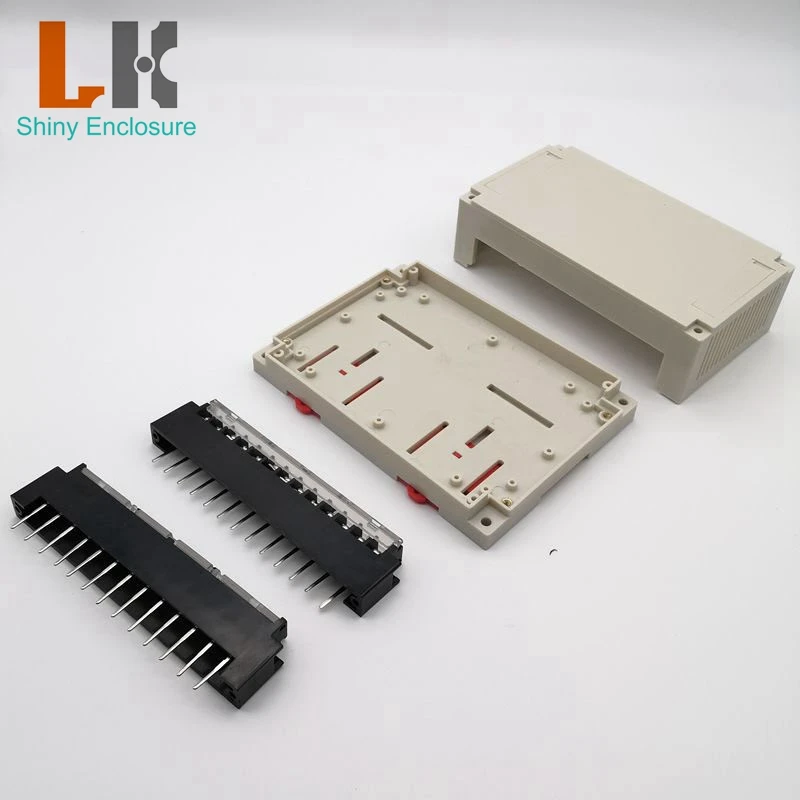 LK-PLC10A Good Quality Control Box Abs Design Din Rail Enclosure Plc Project Case Housing 155x110x60mm