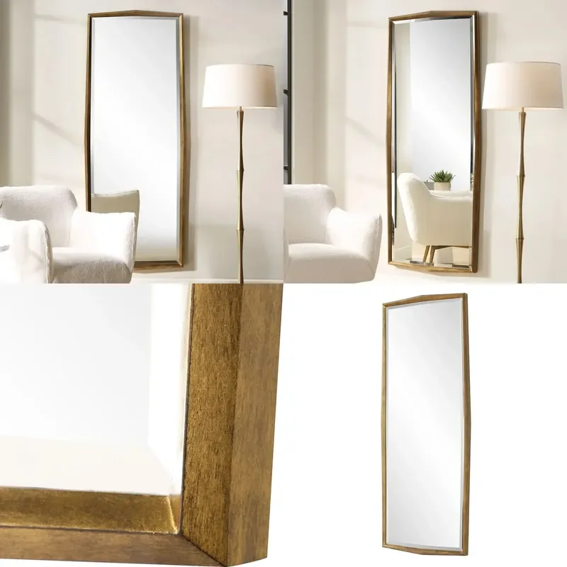 For French Medieval Wall Mounted Mirror Luxury Art Style Full Body Mirror Home Living Room Entrance Wall Dressing Fitting