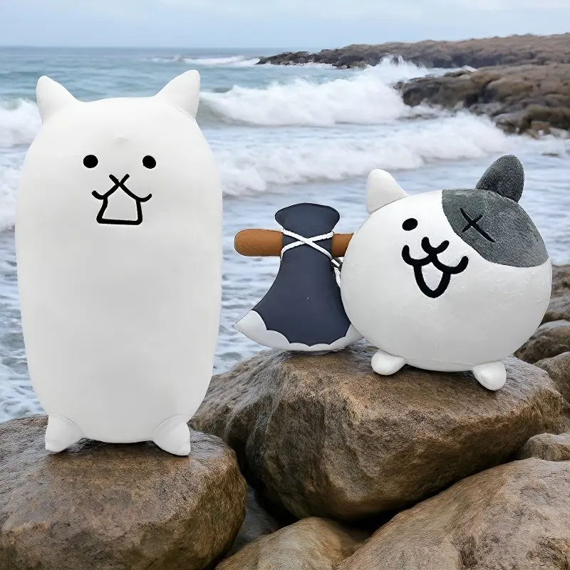 

Плюшевые игрушки Anime Animal Battle Cats, мультяшные куклы Nyanko Great War для детей, подарки на Рождество и день рождения