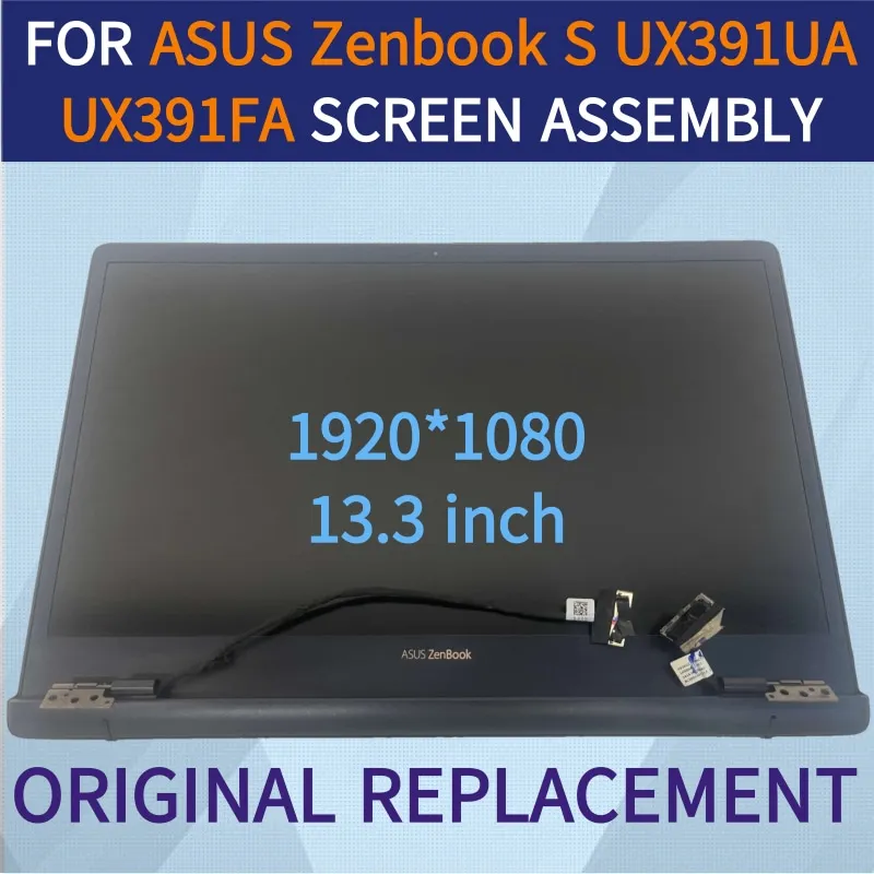 Original Replacement For ASUS ZenBook S UX391UA UX391 Screen Assembly LCD LED 13.3inch Upper Part of Laptop FHD UHD