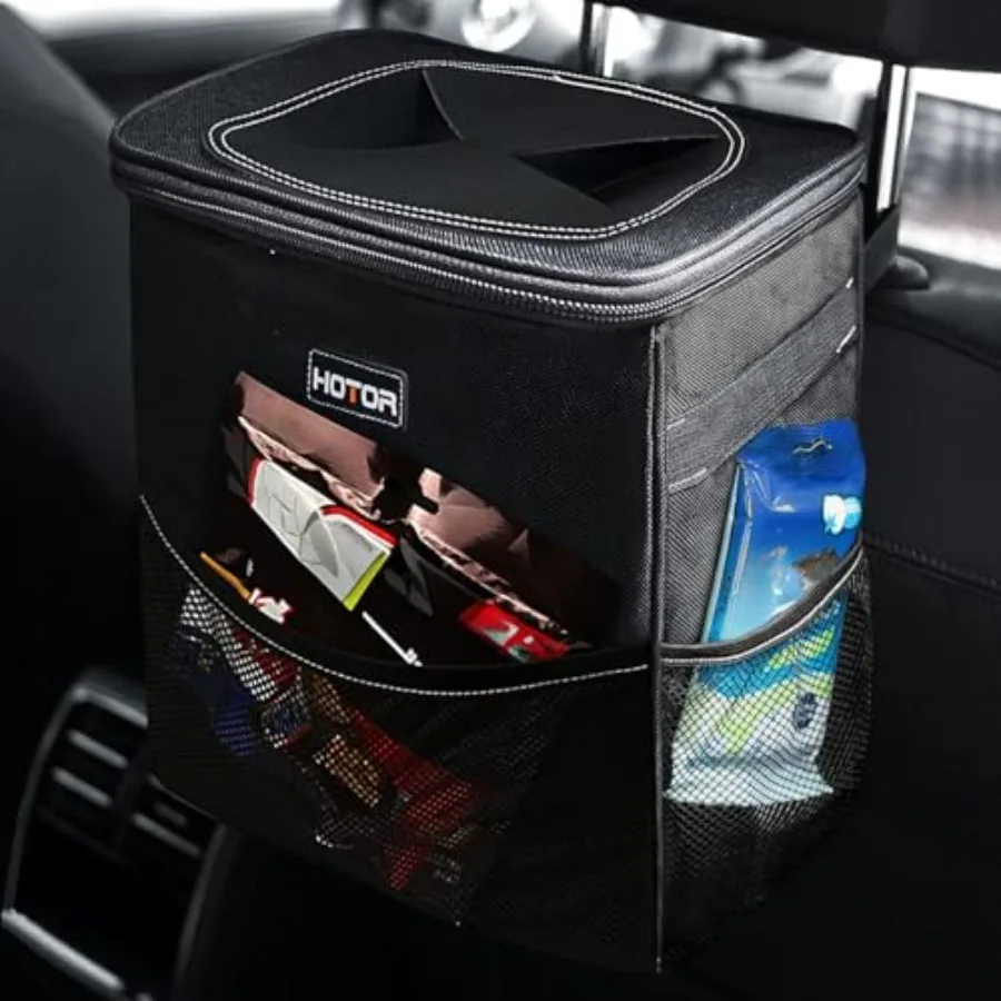 

Car Trash Can, Ultra Large Capacity Organizer and Storage with Adjustable Straps and Magnetic Snaps, Waterproof Car Accessory f