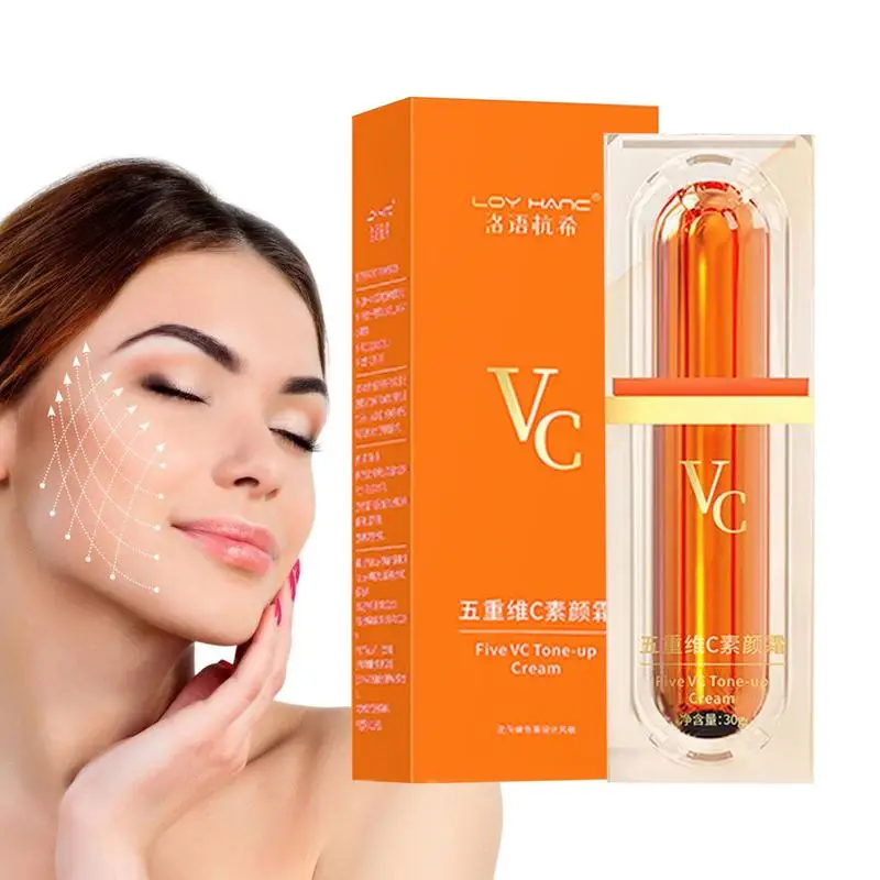 Vitamin C Gesichts creme White ning fünf VC Ton Creme Feuchtigkeit creme Anti-Aging Pickel Falten Flecken Entferner aufhellende Hautpflege