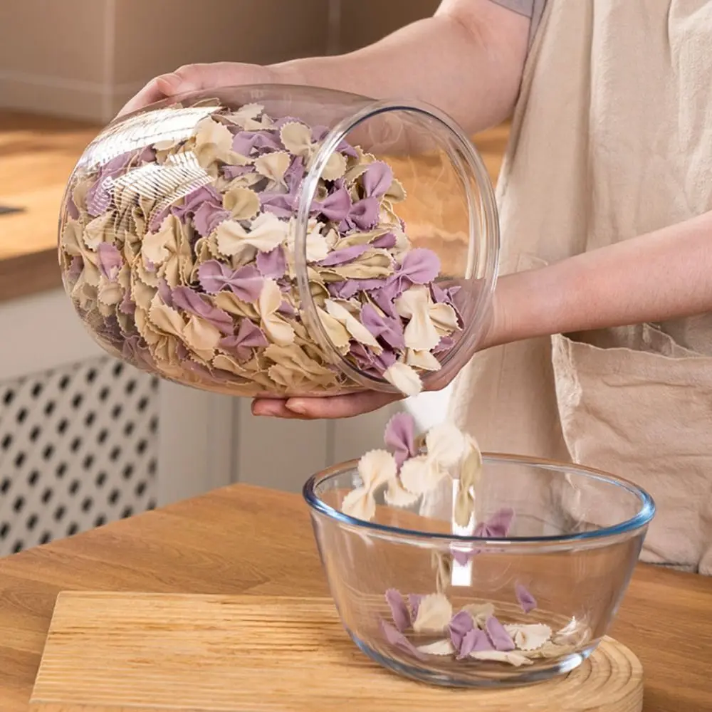 Flour Grains Sealed Boxes Kitchen Organizer Clear Cereals Storage Jar with Lid Plastic Wide Mouth Candy Cookie Nuts Storage Jar