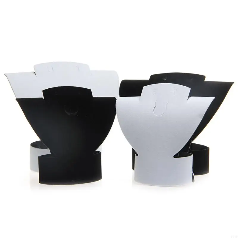 T5UFホワイトブラックベルベットミニイヤリングスタンドジュエリーディスプレイネックレスチェーンペンダントディスプレイスタンドジュエリーショーケースディスプレイギフト