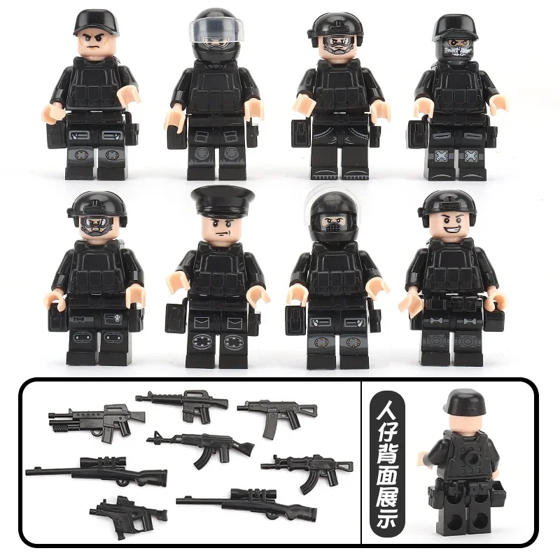 บล็อกตัวต่อสำหรับเด็กของเล่นมินิฟิกเกอร์ตุ๊กตาฮิวแมนนอยด์ตัวการ์ตูนของขวัญวันเกิดเพลย์เซตเพื่อการศึกษาสำหรับเด็ก