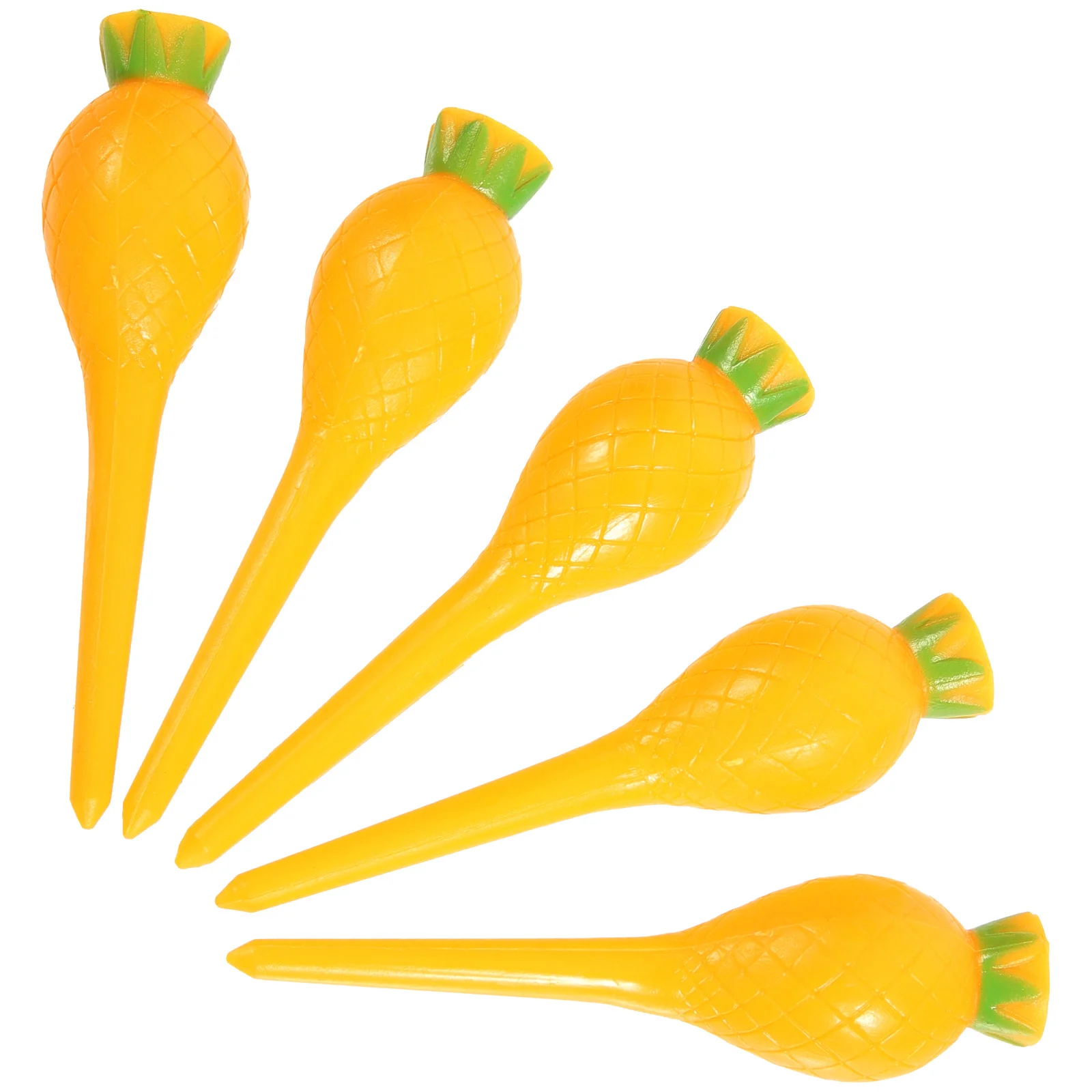 

5Pcs Cartoon Pineapple Golf Tees Plastic Stronger Training Aid Wear-Resist Golf Supplies Tee Tees Tee