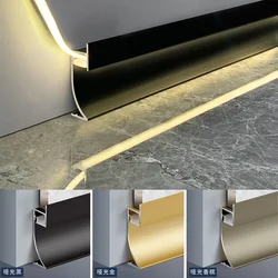 Recessed Mini Skirting Line Aluminium Profile 40/65mm Silicone Diffuser Channel Wall Skirting Corner Linear Skirting Board DC24V