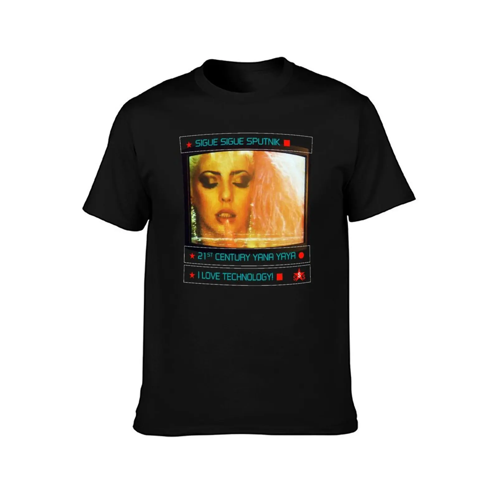 Sigue Sigue Sputnik - 21st Century Yana Yaya T-Shirt Summer Casual Cotton Tee Oversized Streetwear Tops Vintage Graphic Print