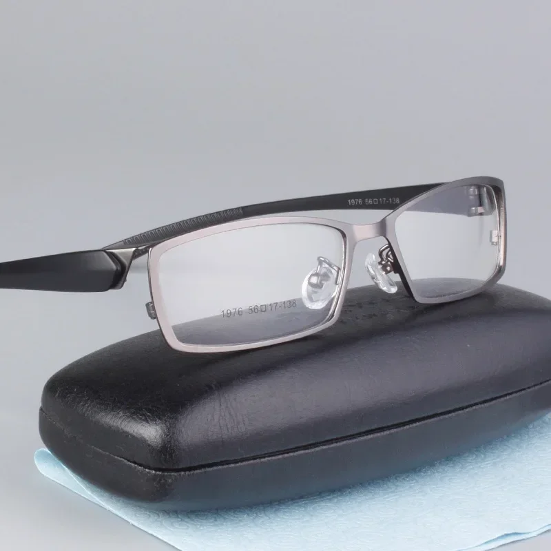 KUXA مربع شعبية الرجال النظارات البصرية المعدنية TR90 إطار قصر النظر مد البصر وصفة طبية العدسات المسافة الرؤية القراءة الصحيحة Ey