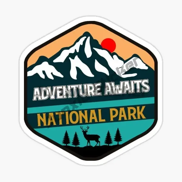 Adventure Awaits Camping Field Expedition Mountain Stickers Laptop Motorcycle Accessories Off-road Decal Vinyl Self-adhesive