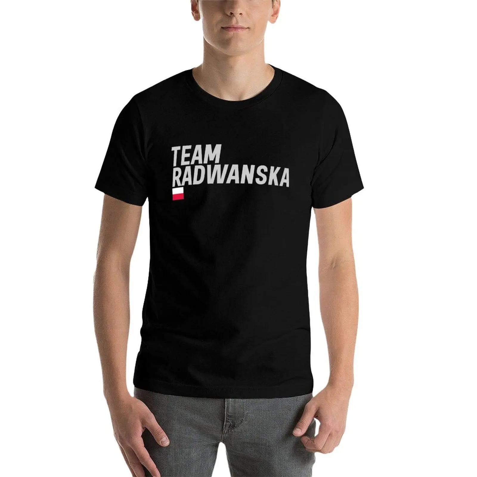 TEAM RADWANSKA Camiseta anime camiseta para homem algodão macio camisetas para homem pacote camiseta de algodão