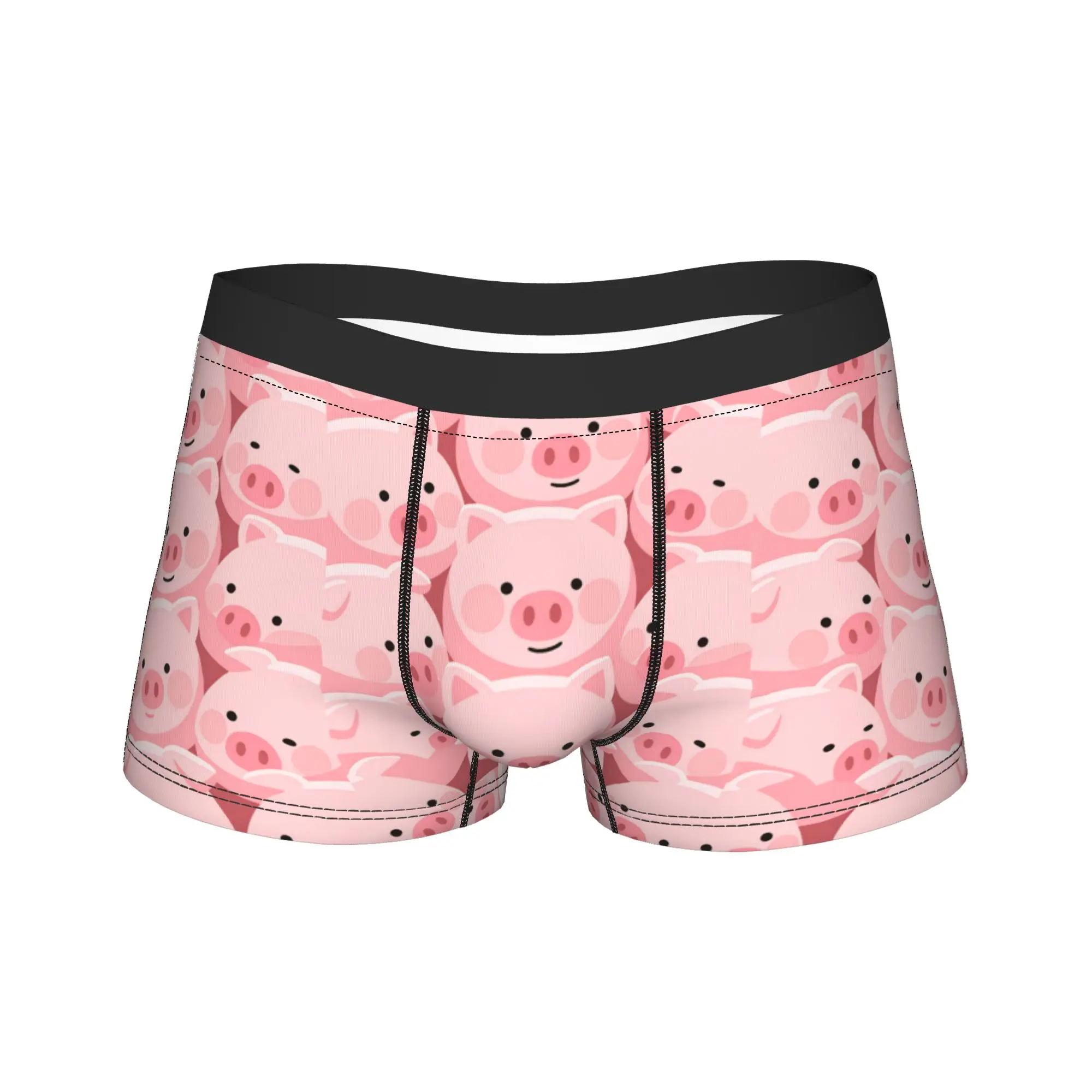 

Kawaii Blush Pig Face Seamless Pattern Underwear Comfortable Panties Printing Boxer Brief Men 3D Pouch Plus Size Boxer Shorts