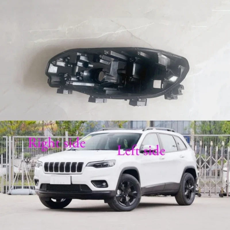 For Jeep Cherokee 2019 2020 2021 Headlight Base Headlamp House Headlamp Rear Cover Auto Headlight Back House Headlamp Rear Shell