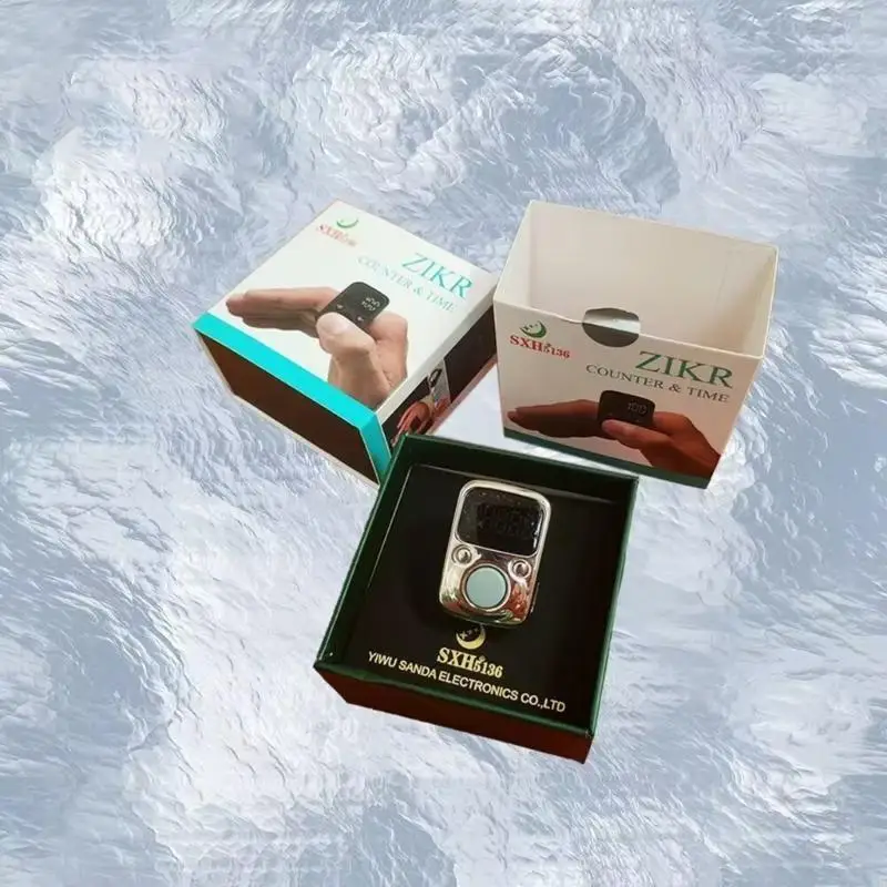 J1HD Digital Finger Ring Electronic Hand Tally Counter Silents Prayer Counter Clicker