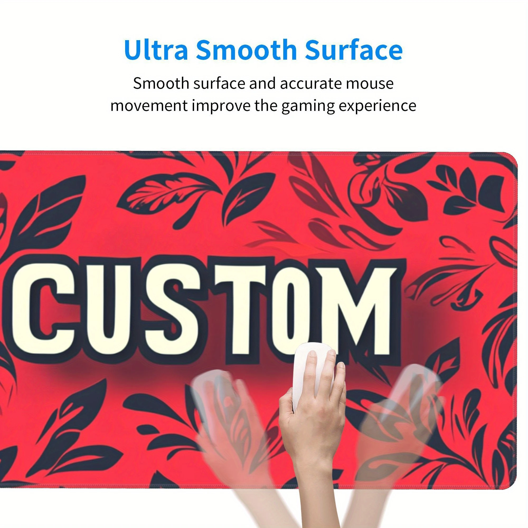 DIY Custom Mouse Pad Personalized Photo Print Large Gaming Desk Mat Stitched Edge Rubber Mousepad Office Home Decor Gift