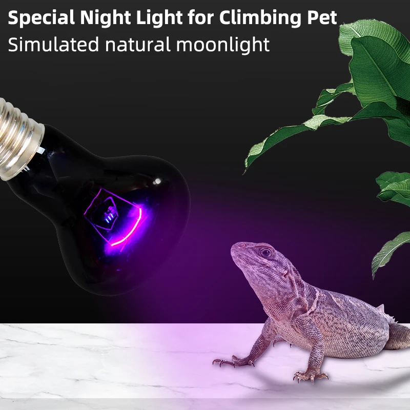 1PC 4 Kinds of Pet Heating Lamp UVA Day Night Amphibian Snake Lamp Heat Reptile Bulb Light 220-230V 25W 50W 60W 75W 100W