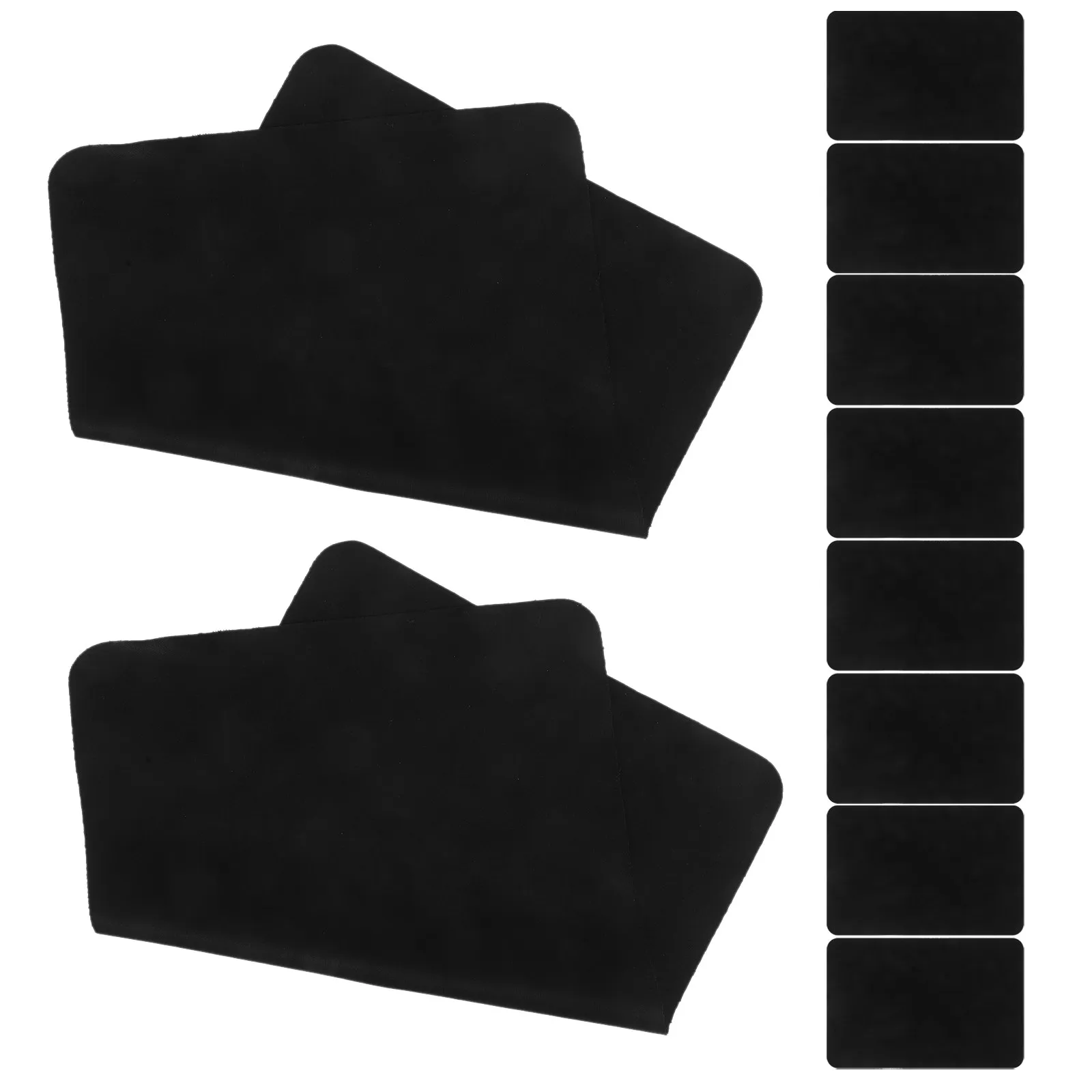 10Pcs Vinyl Record Cleaning Cloth Microfiber Soft Reusable for Cd Discs Turntables Glasses Screens Dust Removal Black