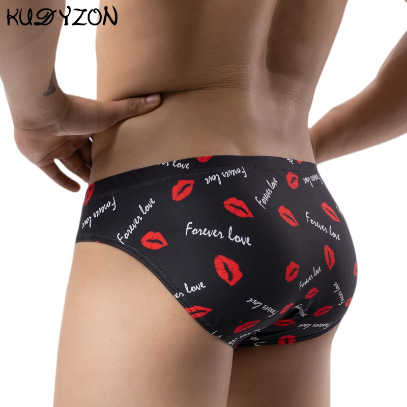 Mens Sexy Underwear Men Printed Bikini Briefs Cuecas Sissy Panties Ropa Interior Hombre Slip Men\'s U Pouch Briefs Jockstrap