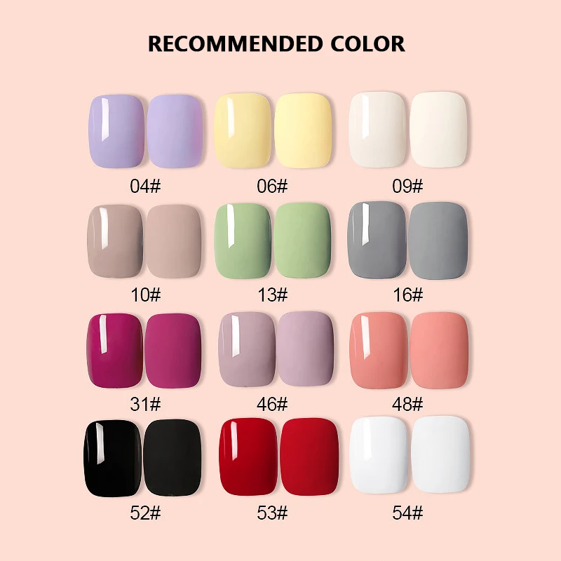 Solid Color Vibrant Shades Fashionable Non-toxic Gel Nail Polish Soak Off Popular Amazing Base Top Coat Long-lasting Decorative