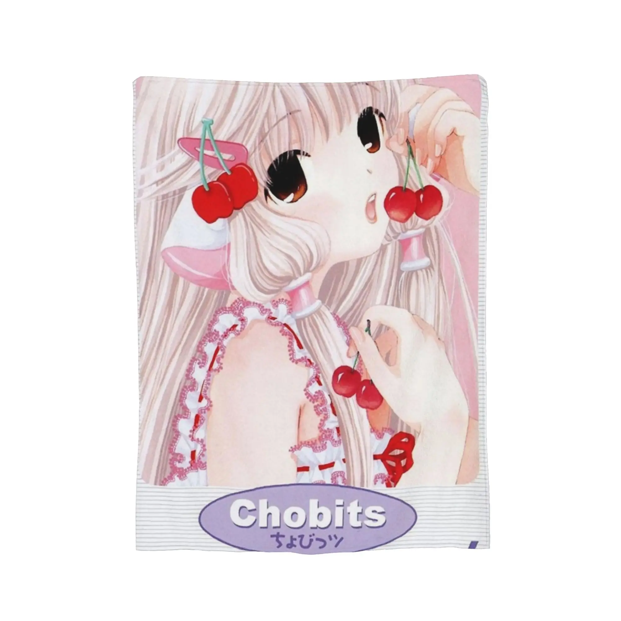 chi from chobits Knitted Blanket   Flannel Throw Blankets Bedroom Sofa Printed Soft Warm Bedsprea