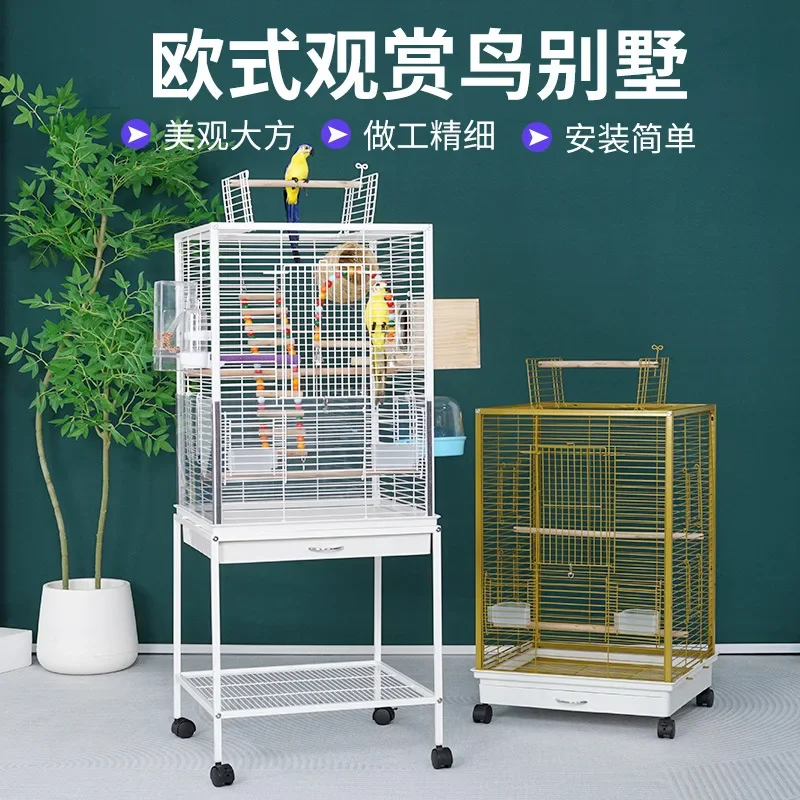 Directly from the manufacturer all kinds of metal bird cages, pet cages, multi-functional group bird cages, senior bird villa