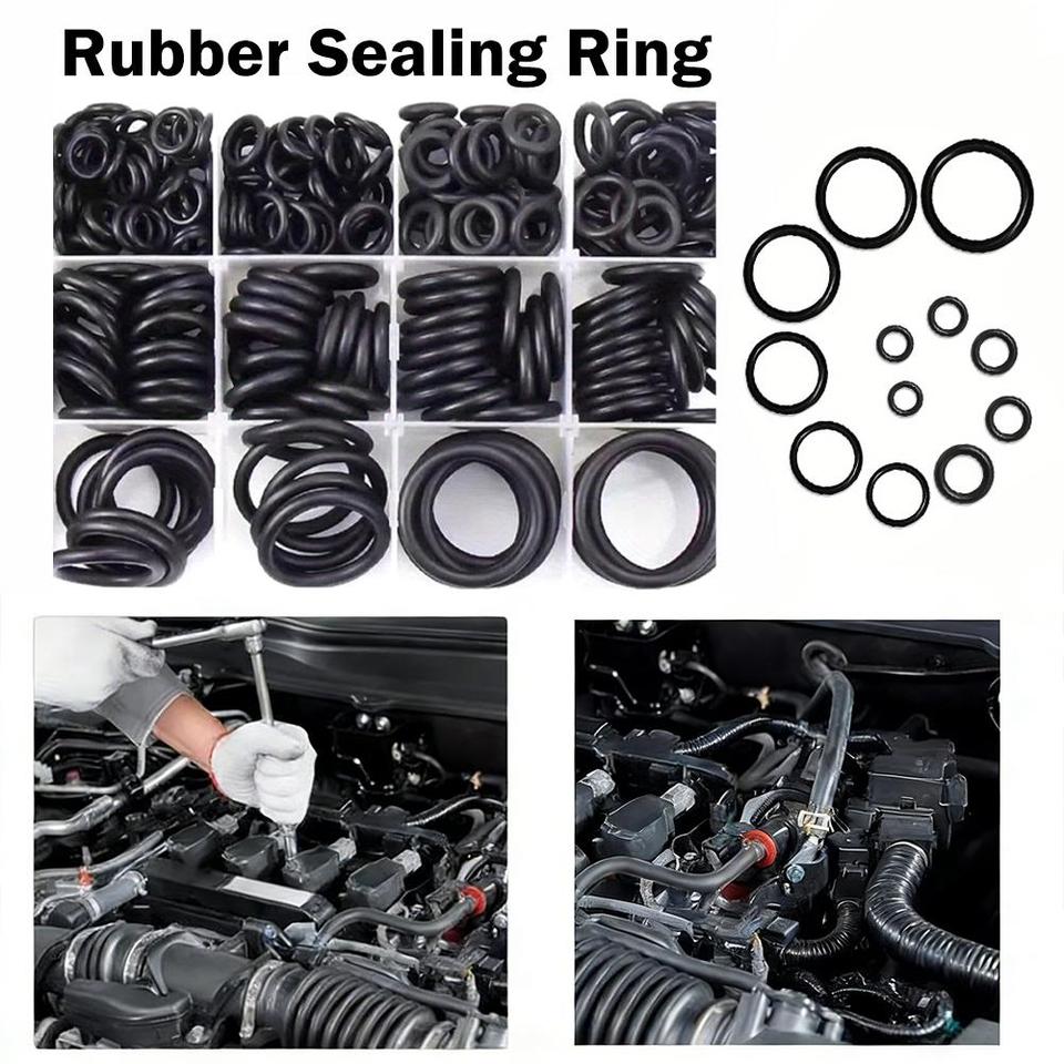 225PCS Rubber O Ring Assortment Kit Oil Resistance Waterproof Sealing Gasket Washers with Plastic Box O Rings for Pump Hose Gun