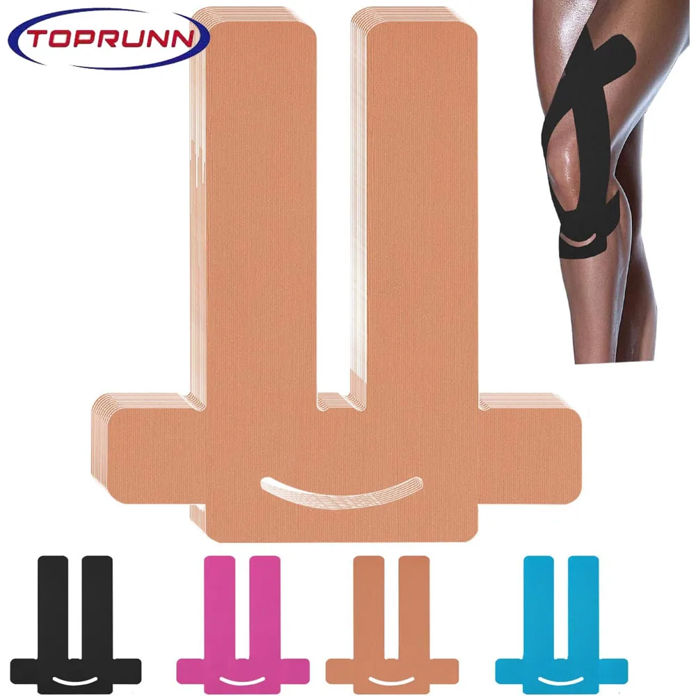 

5PC Precut Kinesiology Tape for Knees Support & Stability,Knee Pain Relief Athletic Tape,Waterproof&Elastic,Hypoallergenic Latex