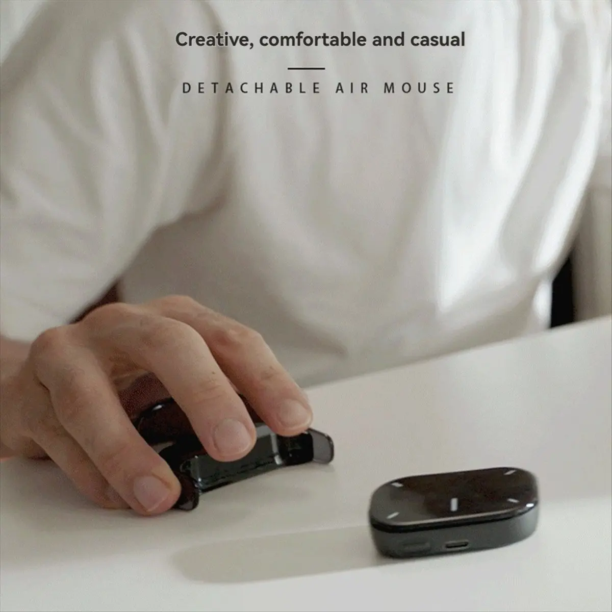 【DT56】2 Wireless Touchpad AI Recording Presenter Enabled Mice Smart Phone Custom Black Without Sound Recording