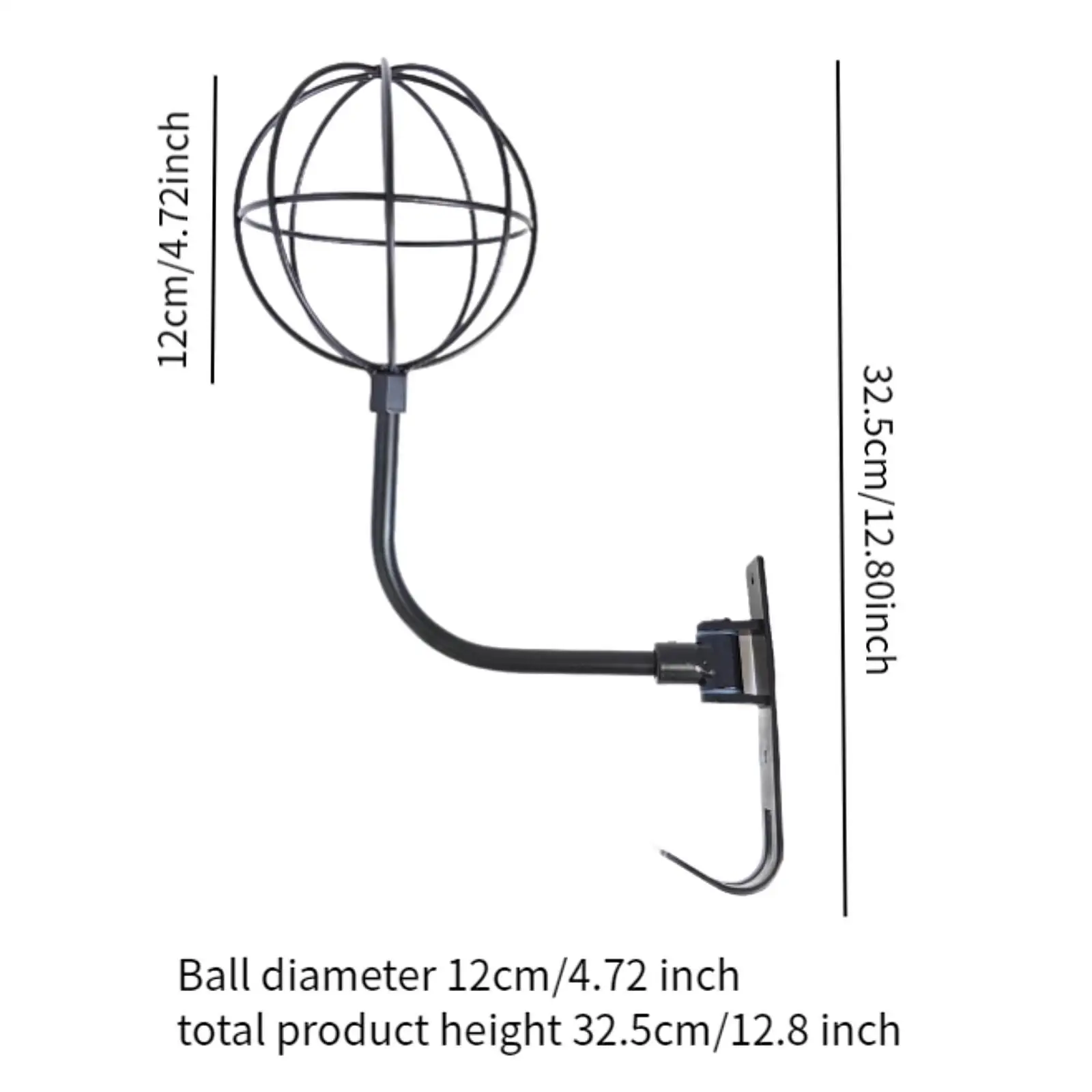 Metal Wire Ball Motorcycle Helmet Stand 180 Degree Rotation Wall Mount Rack Accessory for Helmet Storage and Display 4