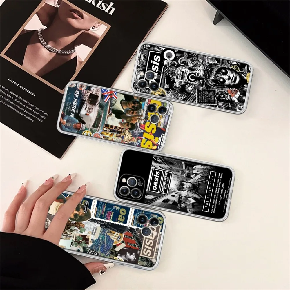 O-Oasis Band Phone Case Silicone Soft For Iphone 16 15 14 13 12 11 Pro Mini XS MAX Plus X Cover